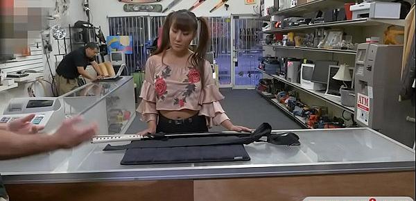  Big tits asian woman drilled by pawn man